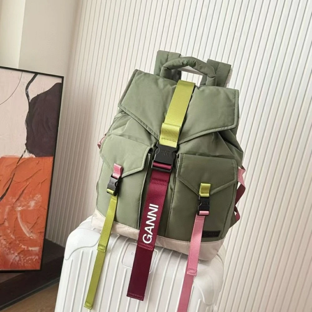 Canvas Backpack Casual - حقيبة ظهر فاخرة من ريت-تك للنساء،